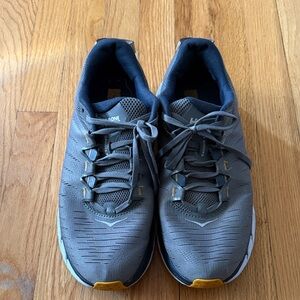 Hoka One One Gaviota3Men's Slate Grey Athletic Running Shoes with Yellow Accents